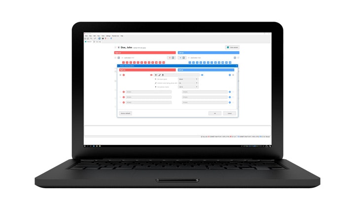 A laptop displays the screen for the SONNET 3 wireless streaming options in MAESTRO 11, which allows clinicians to customize streaming settings for SONNET 3 and SONNET 3 EAS users.