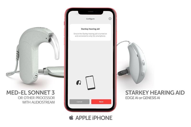 Bimodally Stream to MED-EL and Starkey Hearing Aid