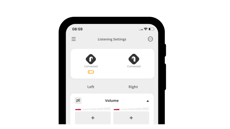 AudioKey 3 app gebruikersprofiel