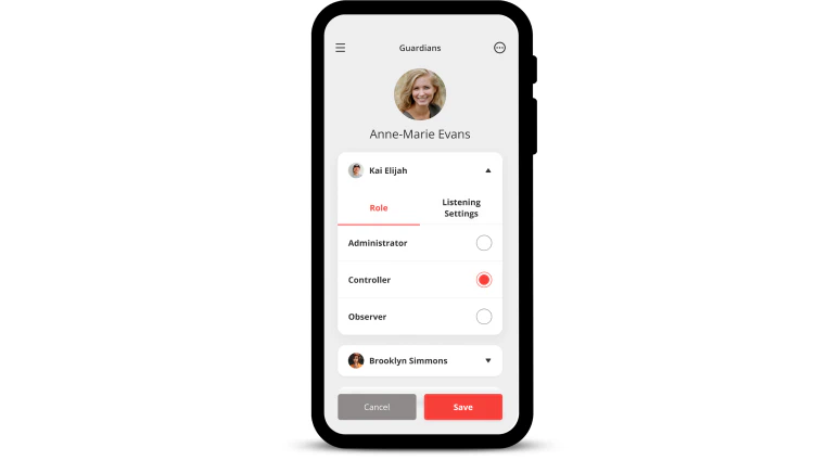 værgerolleprofil i AudioKey 3-appen