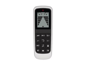 FineTuner Echo remote control with buttons to change settings