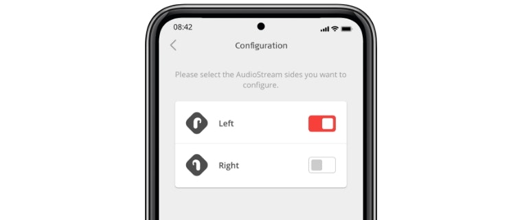 Configurazione AudioStream su Android