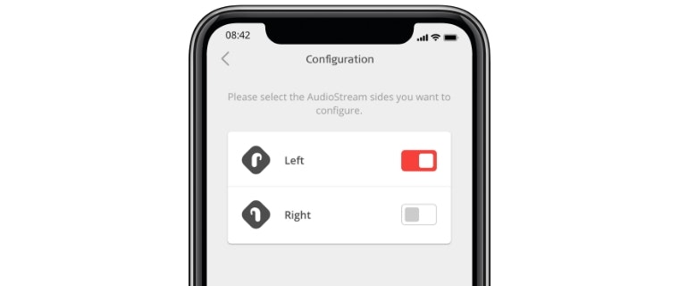 Configurazione AudioStream su iPhone