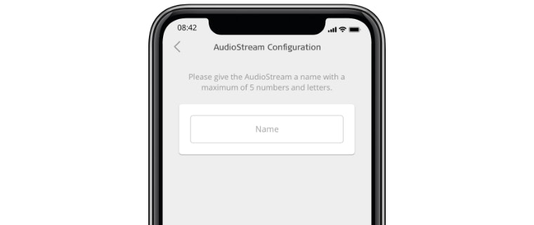 AudioStream-konfigurasjon for iPhone