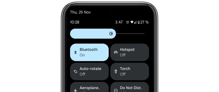 iPhone AudioStream Bluetooth aktiveret