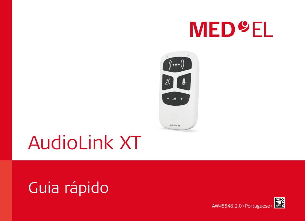 Imagem da capa do guia rápido do AudioLink°XT