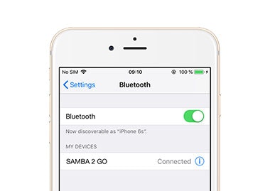 SAMBA 2 GO - connessione del bluetooth